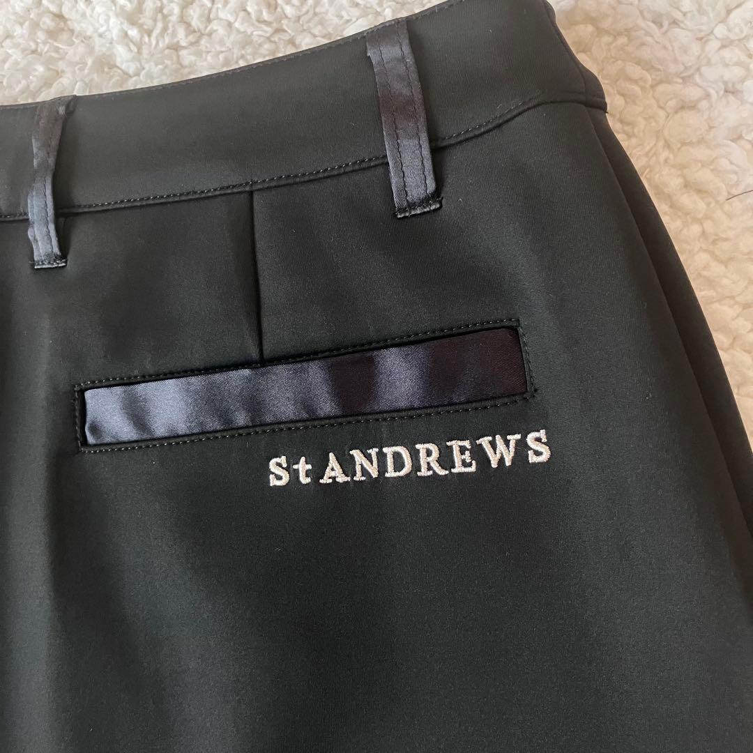 【タグ付新品】セントアンドリュース　ダンボールニット スカート　黒　M 立体ロゴ