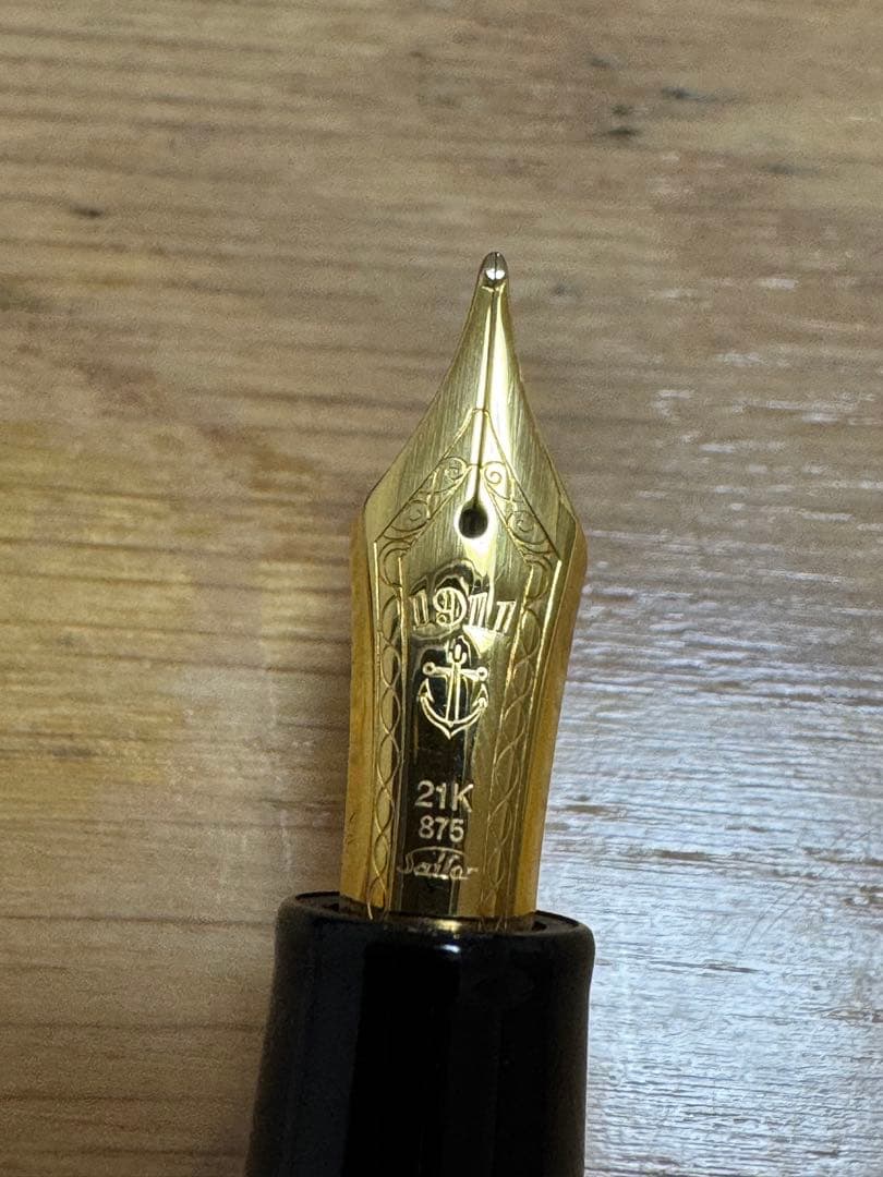 美品 SAILOR セーラー 万年筆 21K 875 nm ゴールド 21金