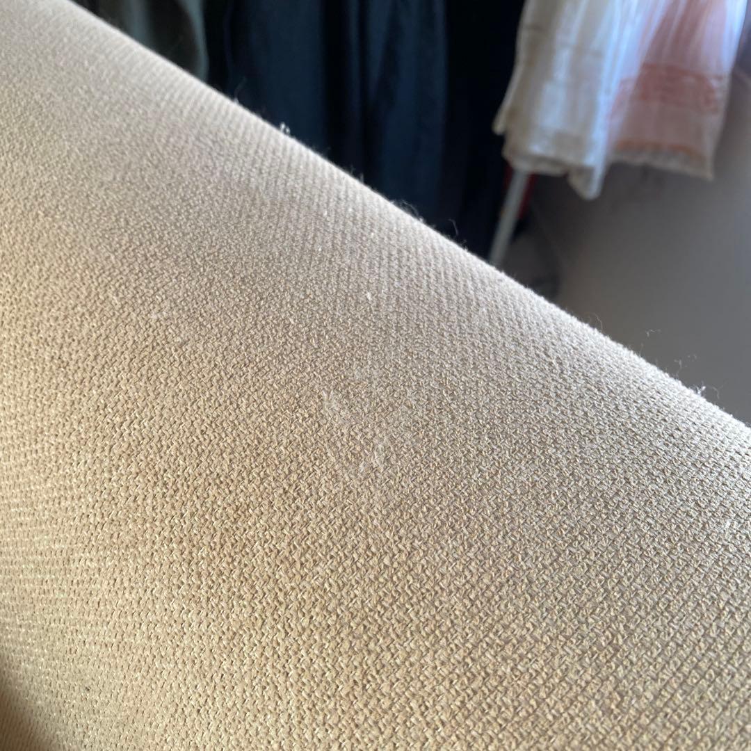 ベージュ ファブリック 2人掛けソファ