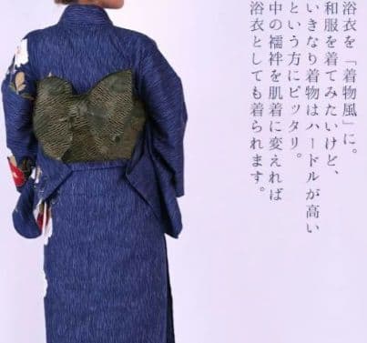 【新品未使用】浴衣　単衣　片身替わり　絵羽風　洗える着物　ＴＬ　裄69