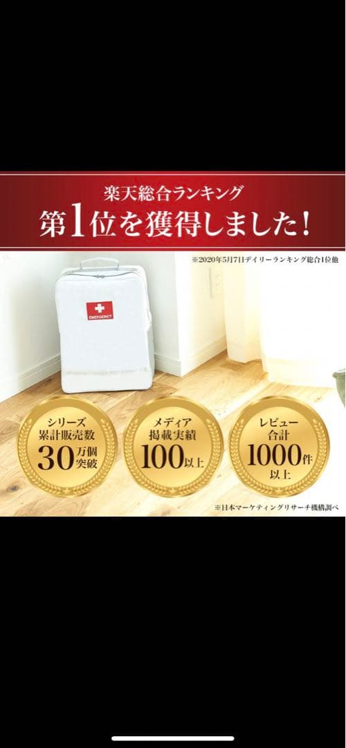 難あり　防災防犯ダイレクト　防災リュック 非常用持ち出し袋　28点