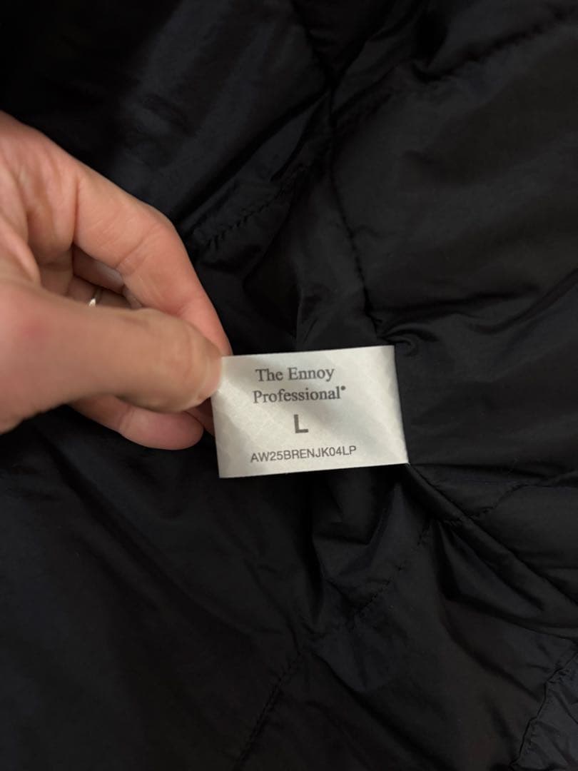 ジャケット・アウター ENNOY Padded Nylon Coach Jacket Black L