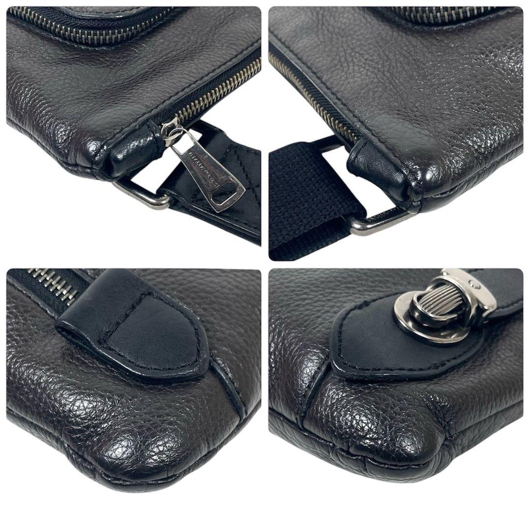 ドルチェアンドガッバーナ　D&G ショルダーバッグ　ロゴプレート　レザー　極美品