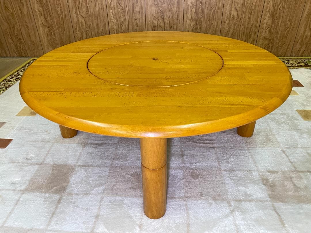 丸座卓　ローテーブル（穴付き）