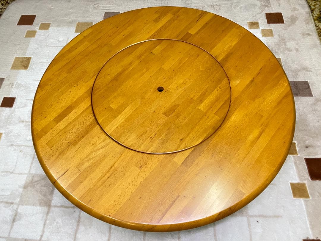 丸座卓　ローテーブル（穴付き）