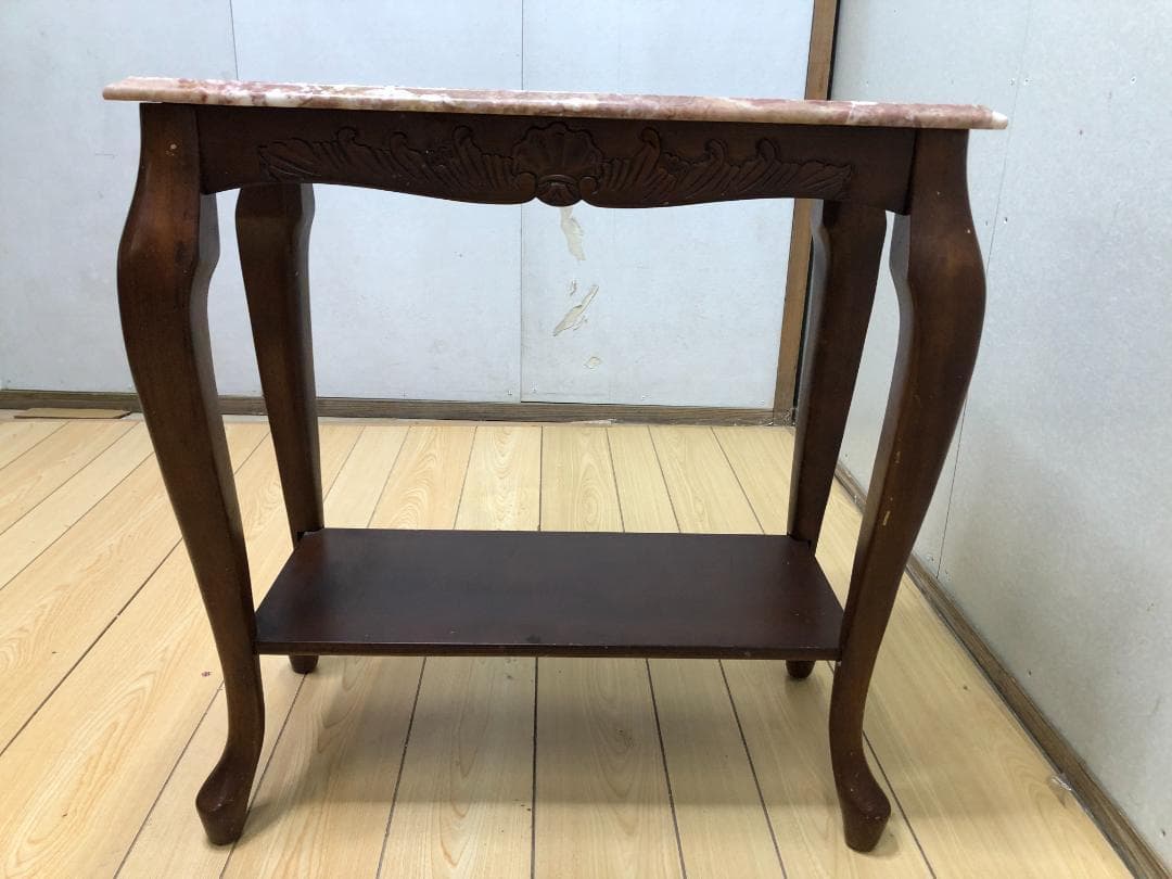 希少品　大理石 ロココ調 クラシック 猫脚 コンソールテーブル 75092-2