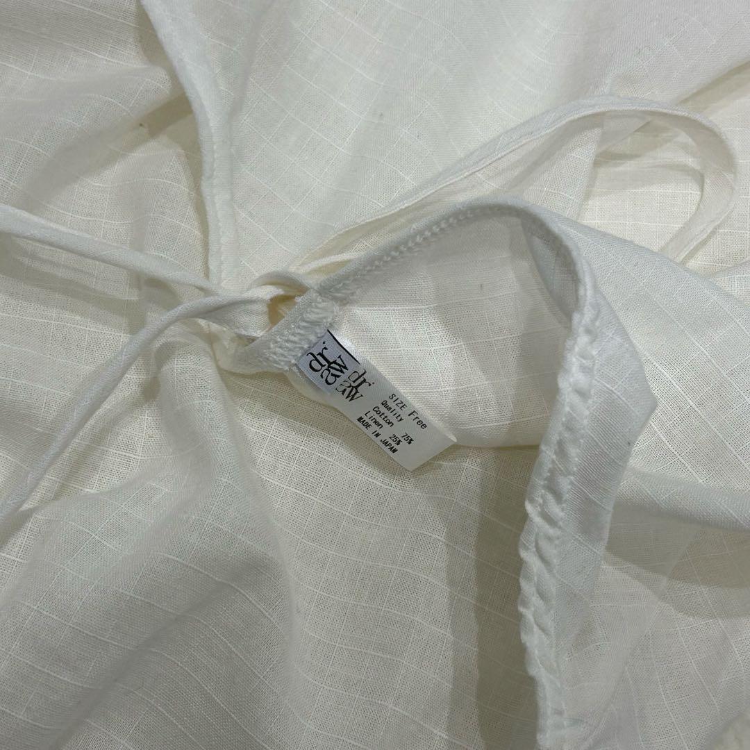 トップス draw drawers 2way tops white