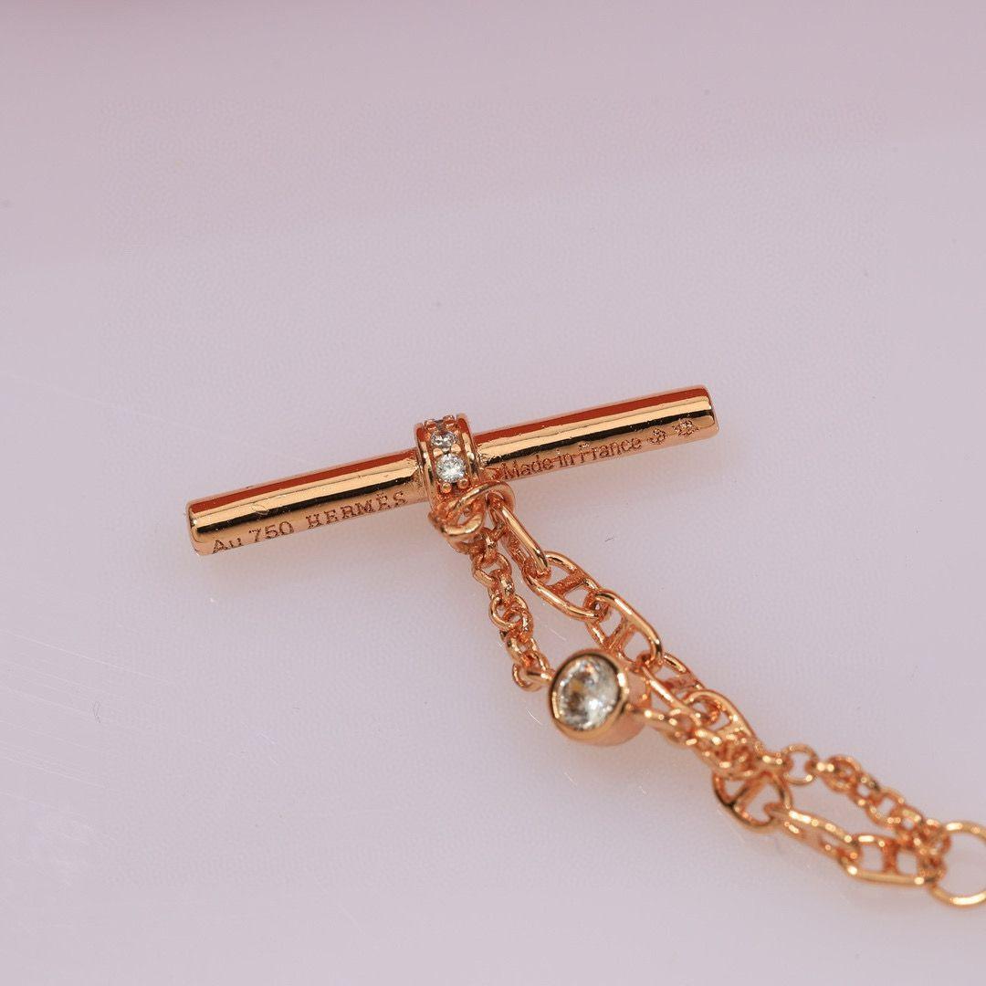 HERMES ゴールド レイヤードネックレス