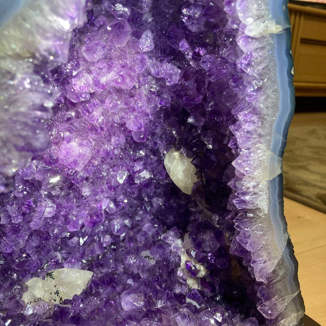 アメジスト　アメジストドーム　天然石　パワーストーン　土台付き　9.2kg