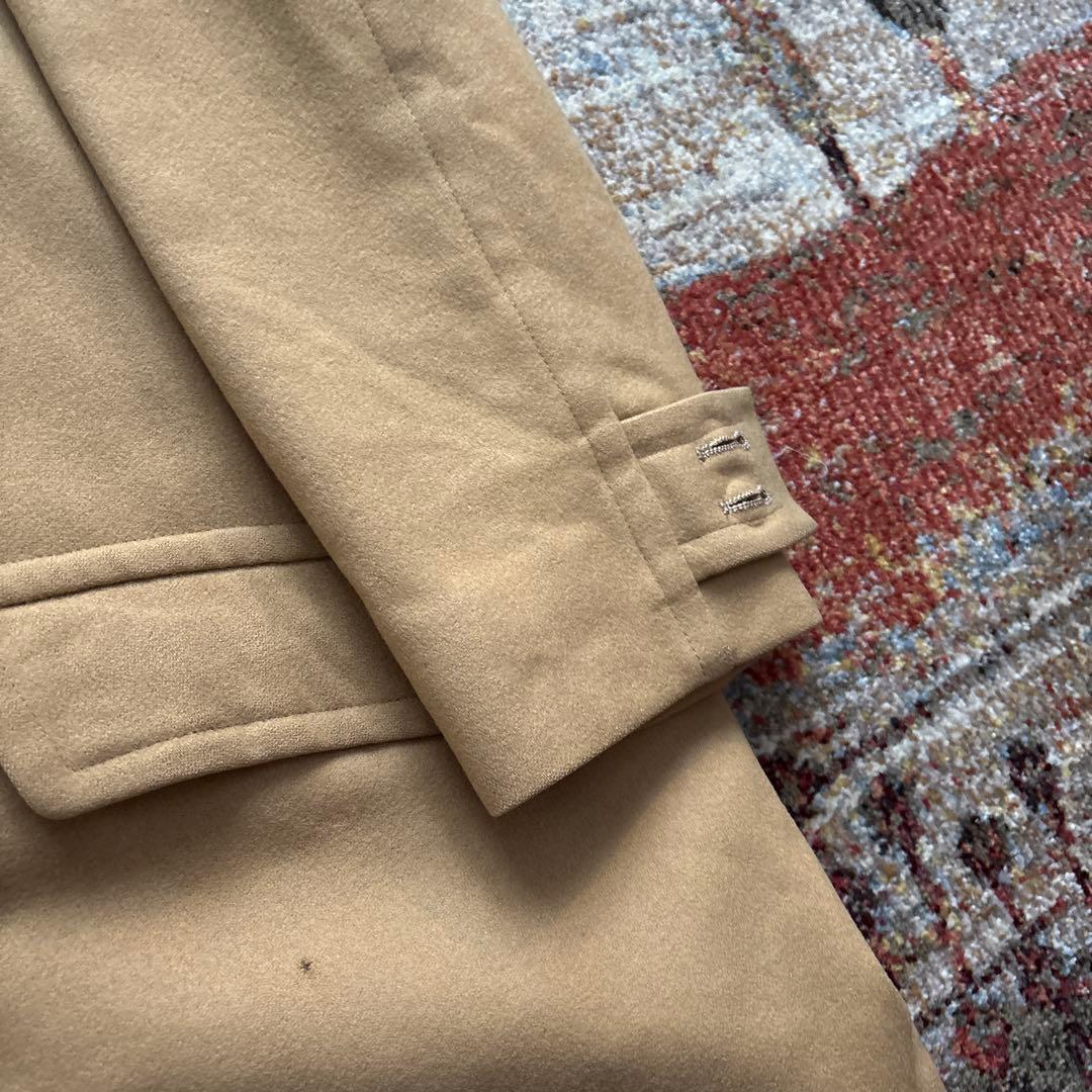 80s ペンドルトン　ウール　コート　ファー　木目ボタン　ビンテージ