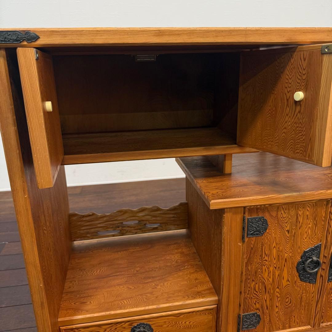 H21K29 世界遺産 屋久杉 茶箪笥 漆塗り