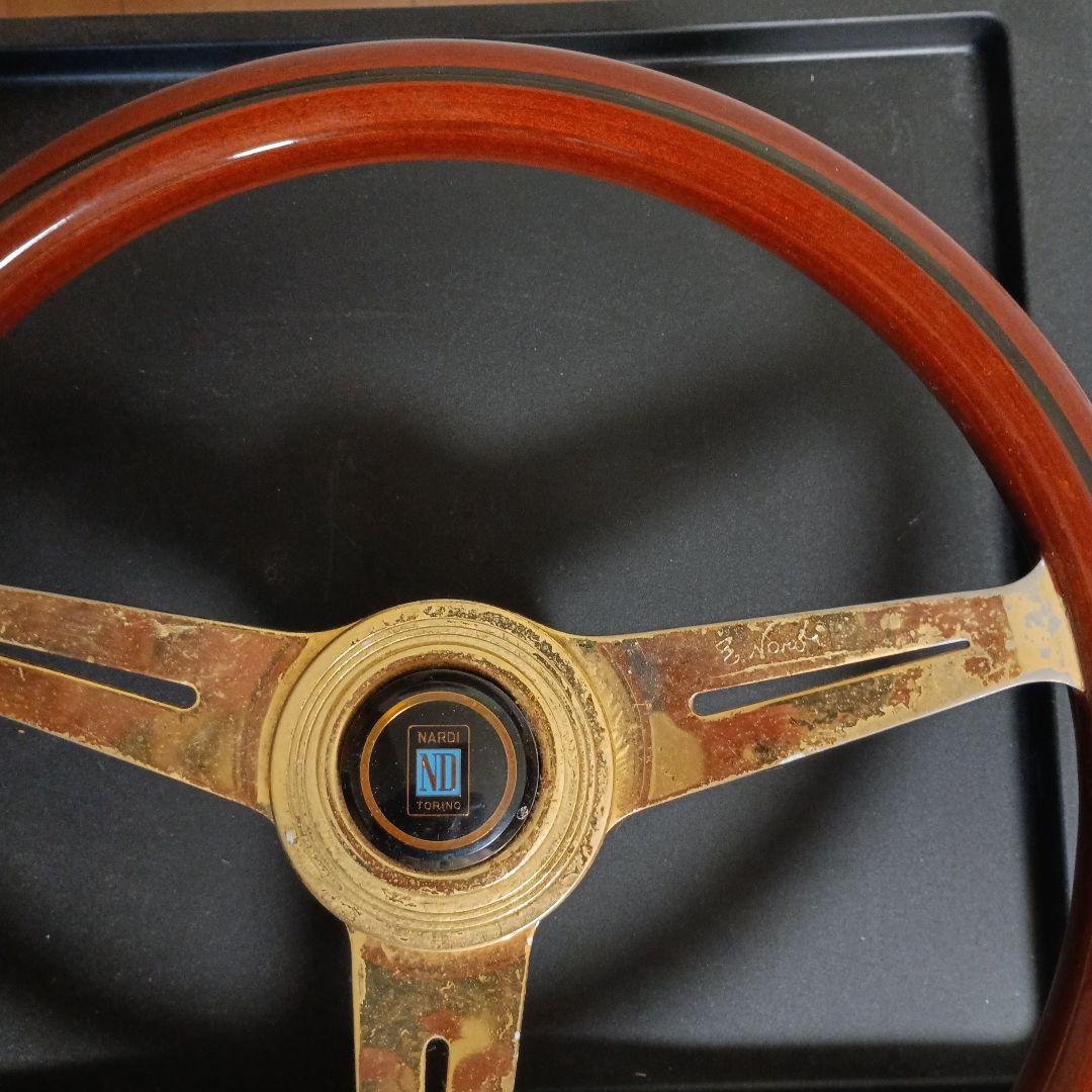 NARDI ナルディ ウッドステアリング ゴールド金メッキローライダー