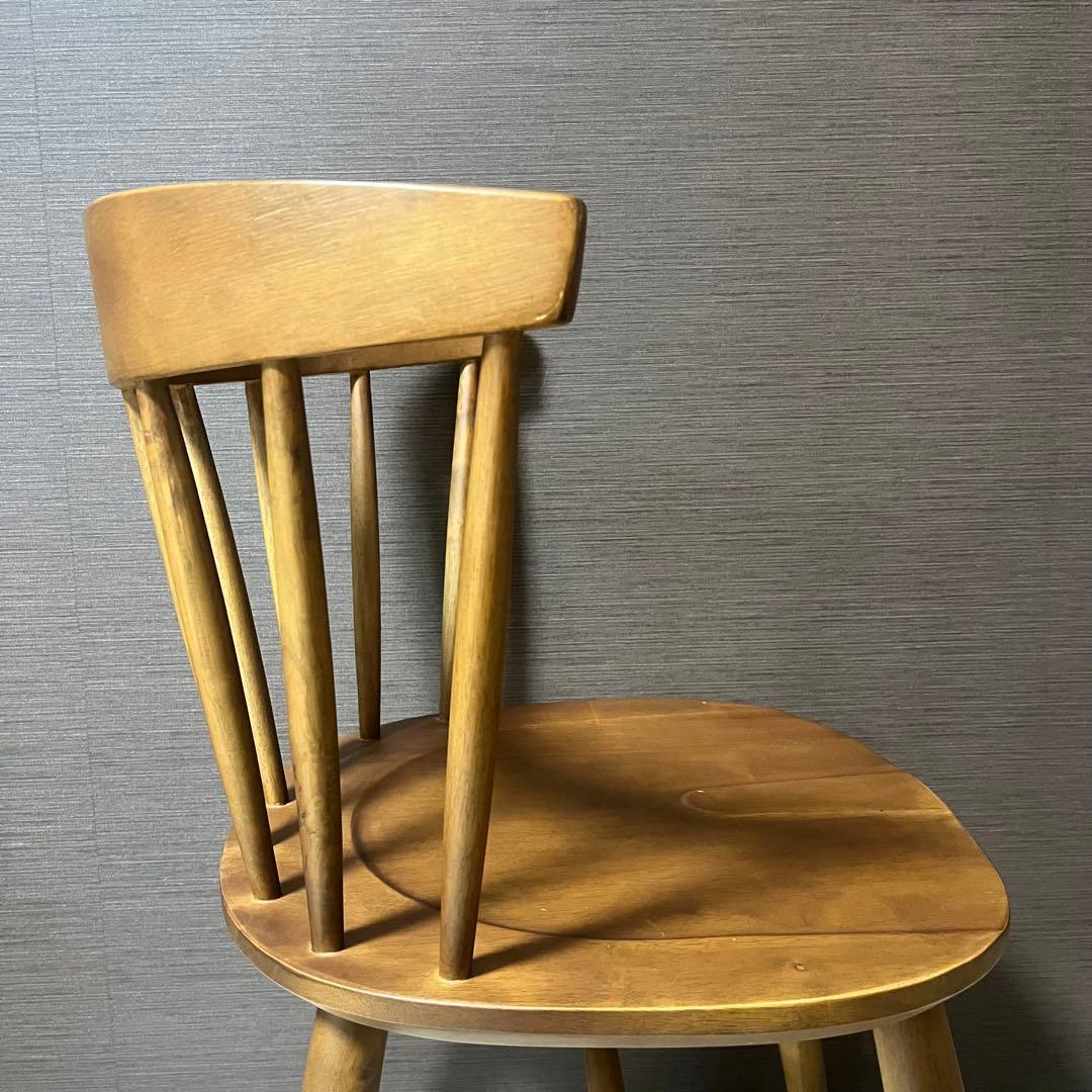 良品　上質木製 ウィンザーチェア　クラシックデザイン・ナチュラルブラウン