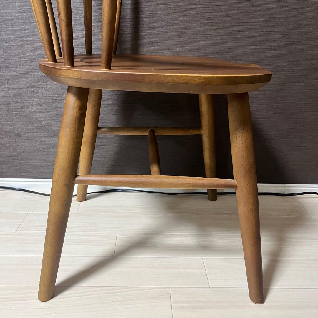 良品　上質木製 ウィンザーチェア　クラシックデザイン・ナチュラルブラウン