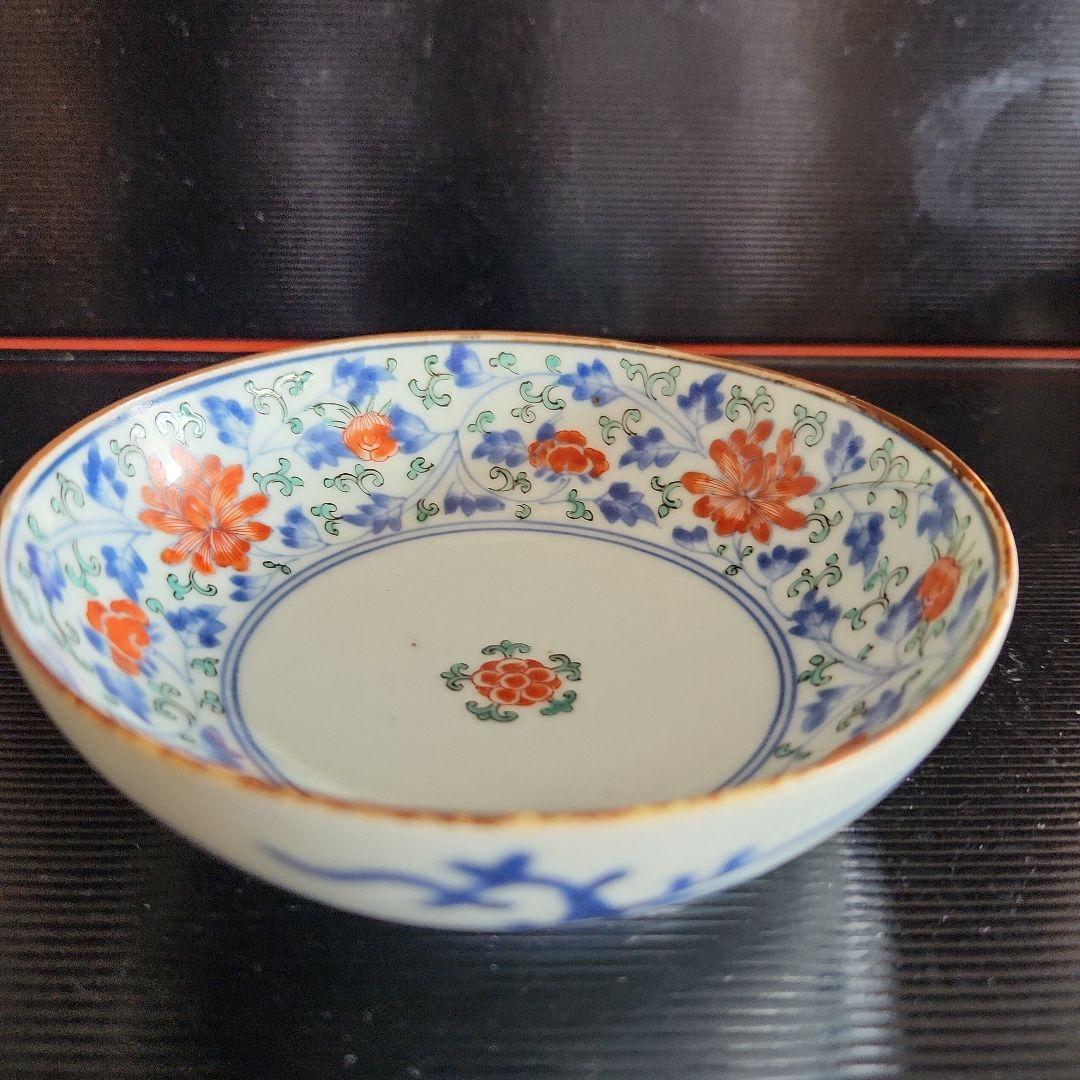 柿右衛門手色絵花唐草文様小皿