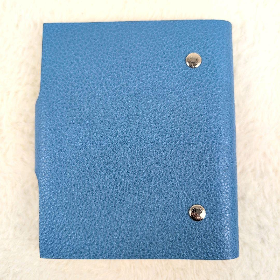 未使用級✨HERMES リングノート メモ帳 レザー ブルー系