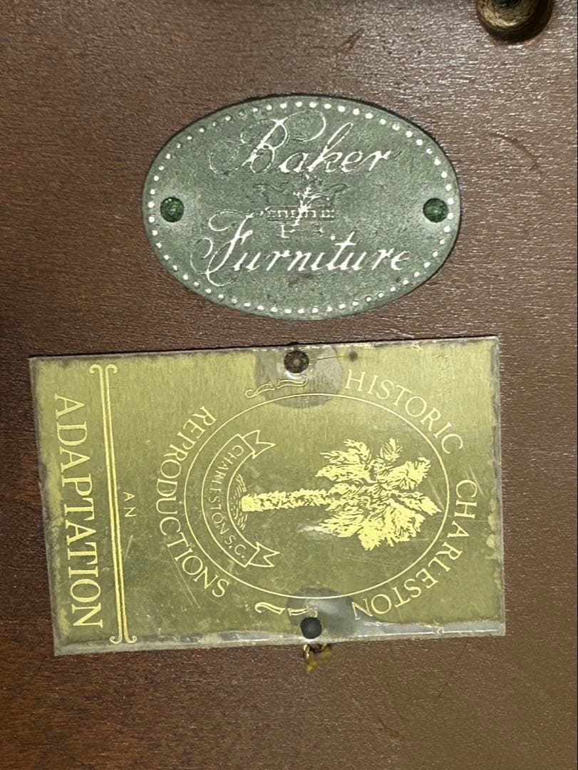 Baker Furniture クラシックテーブル脚 ペア真鍮装飾　キャスター付