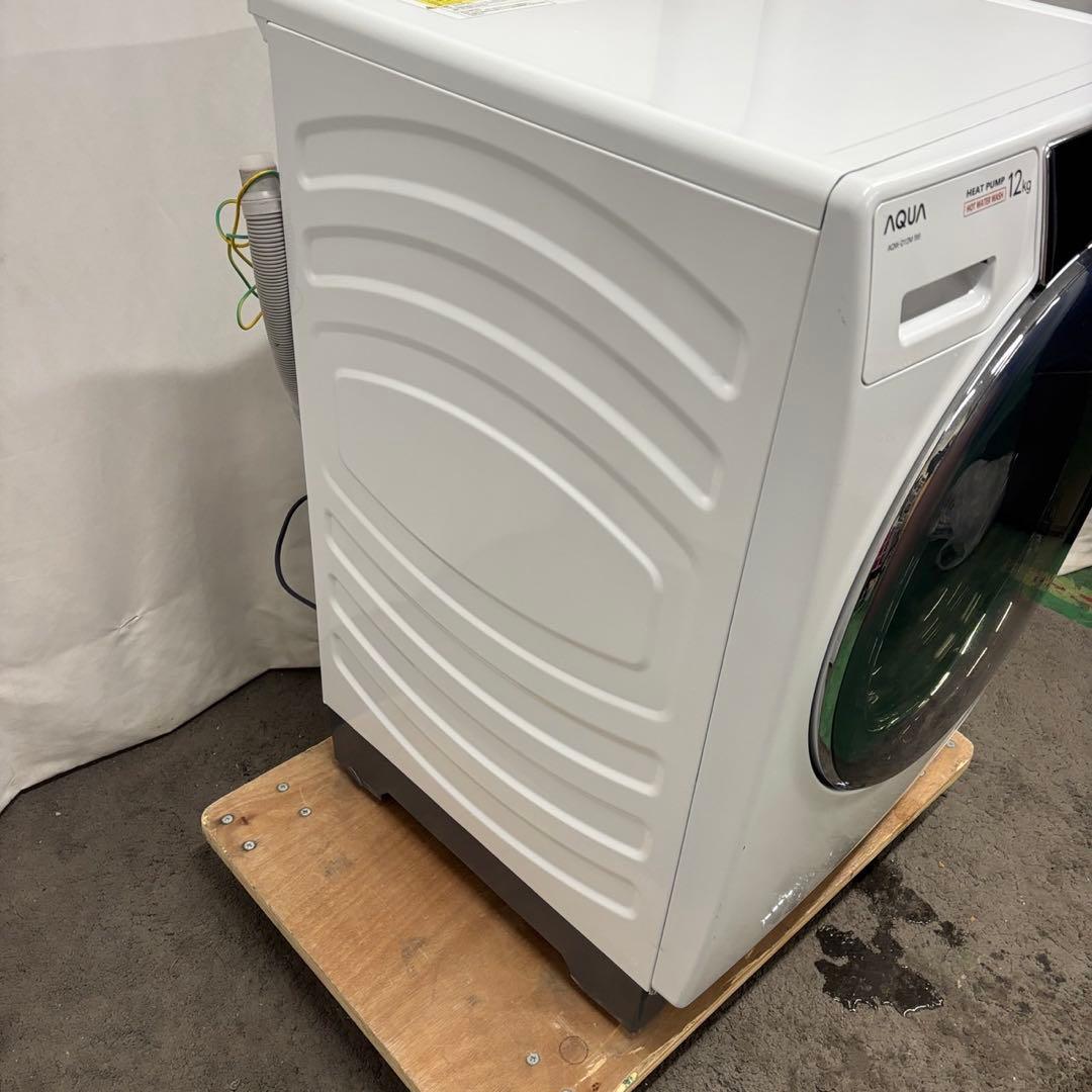 ★160　ドラム式洗濯機　AQUA　12キロ　乾燥　安い　綺麗　左開　設置無料