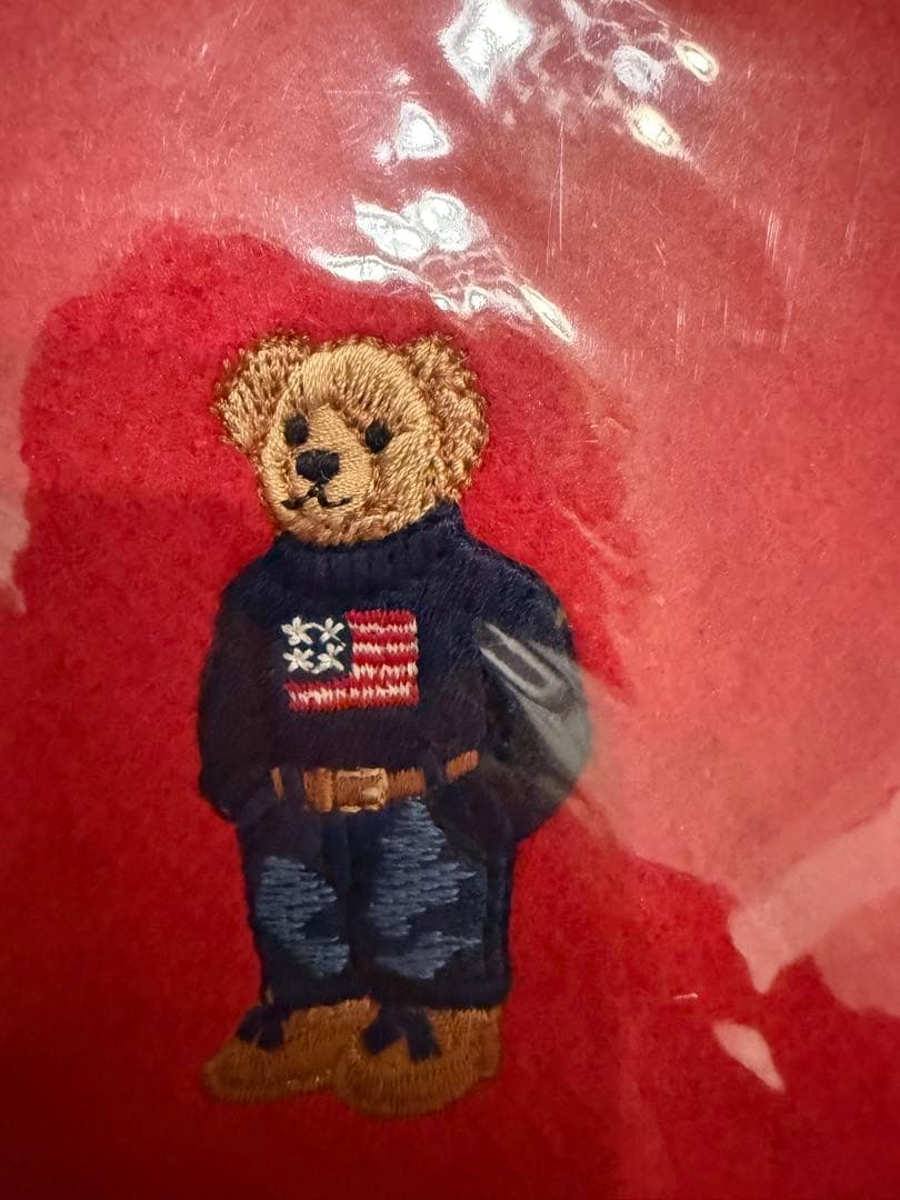 ✴︎新品✴︎ ラルフローレン　ハーフブランケット　ホリデーベア　100×140 赤