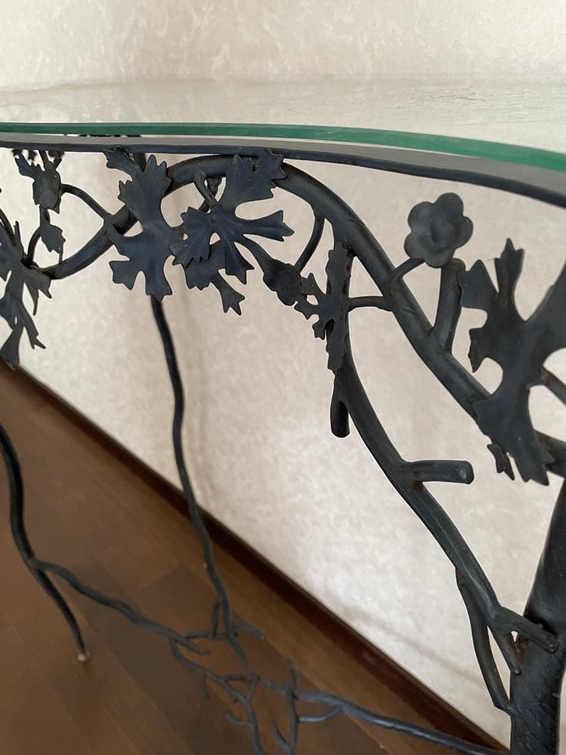 コンソールテーブル オルノ アイアン 植物モチーフアンティーク