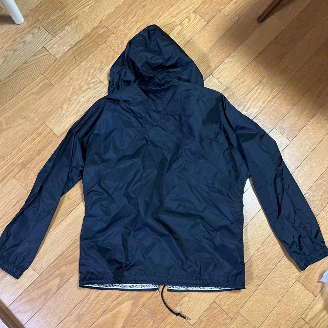 ナンバーナイン音符柄　黒ナイロンパーカー