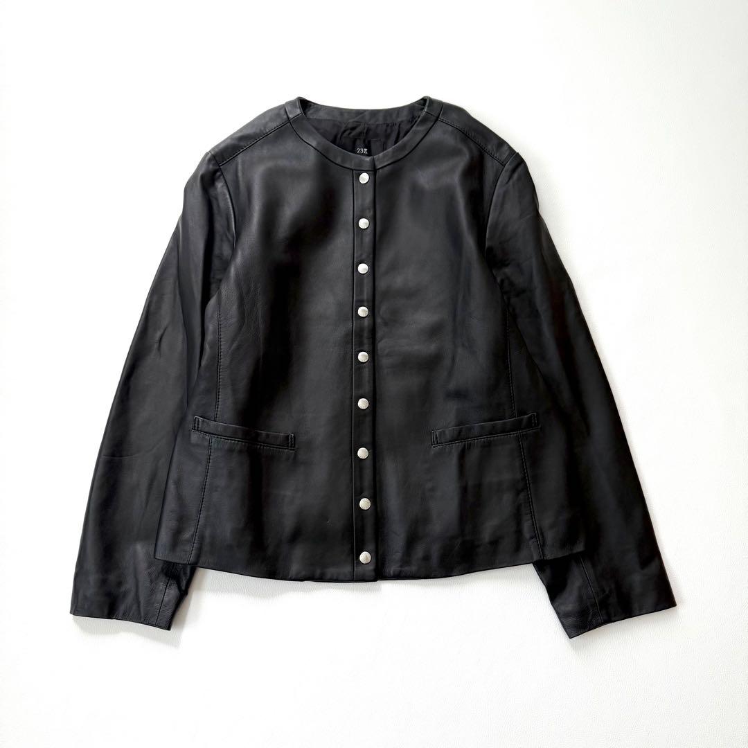 未使用に近い✨サイズ44✨23区 中村アン着用　ラムレザージャケット　黒　希少