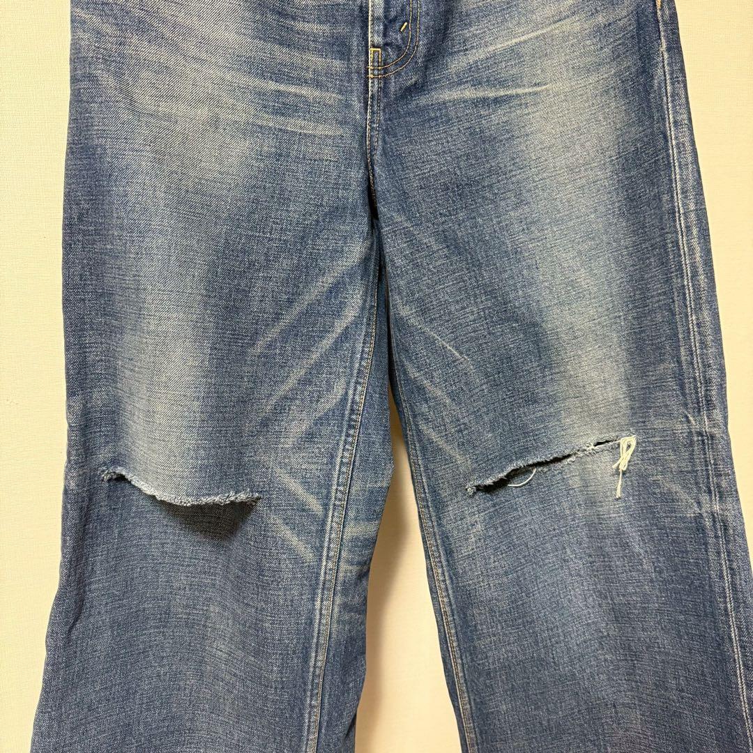 ほぼ未使用 CELINE セリーヌ 22S ワイドデニムパンツ 32サイズ
