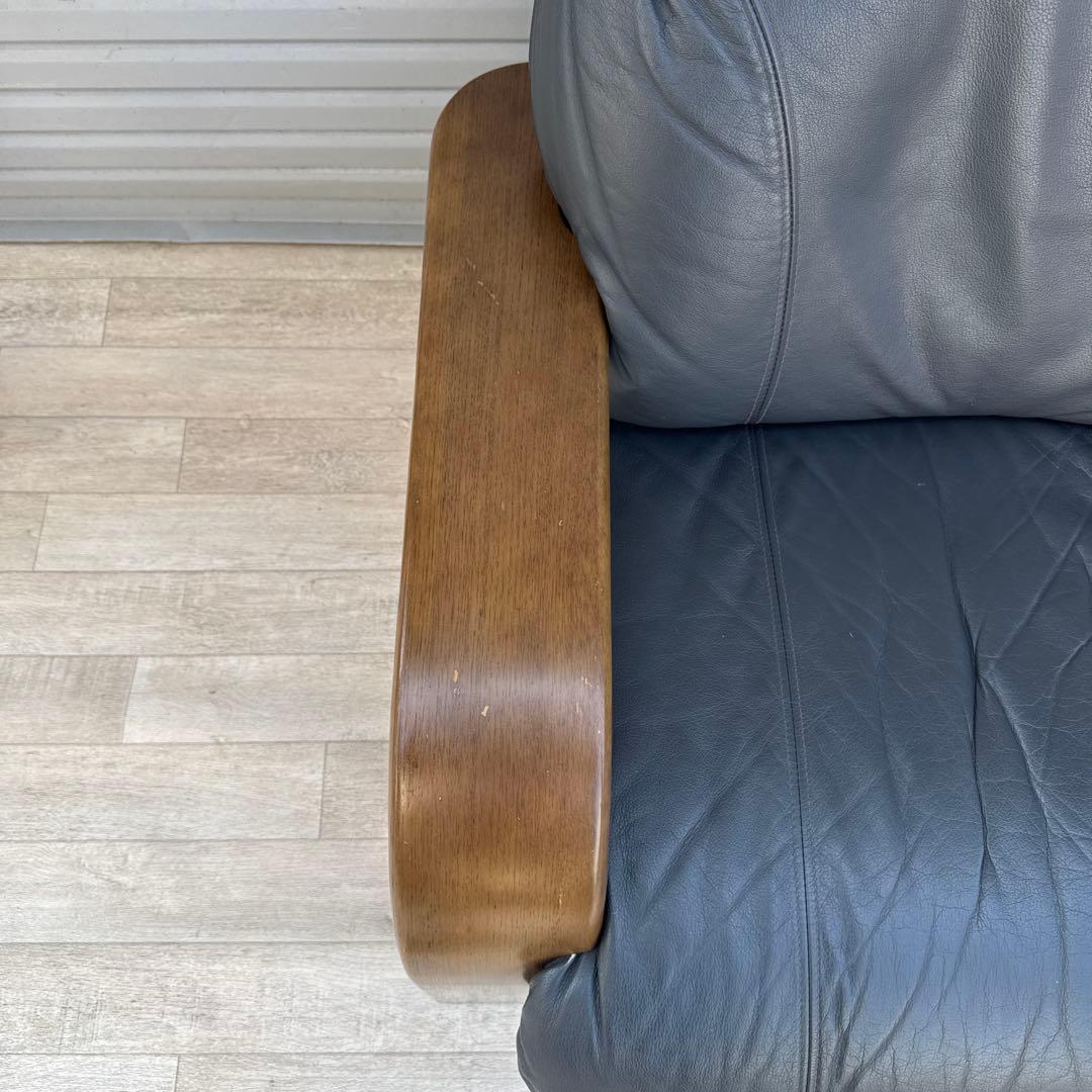 最終値下げ飛騨産業　ヴィンテージ 本革　1人掛けソファ　シングルソファ　キツツキ