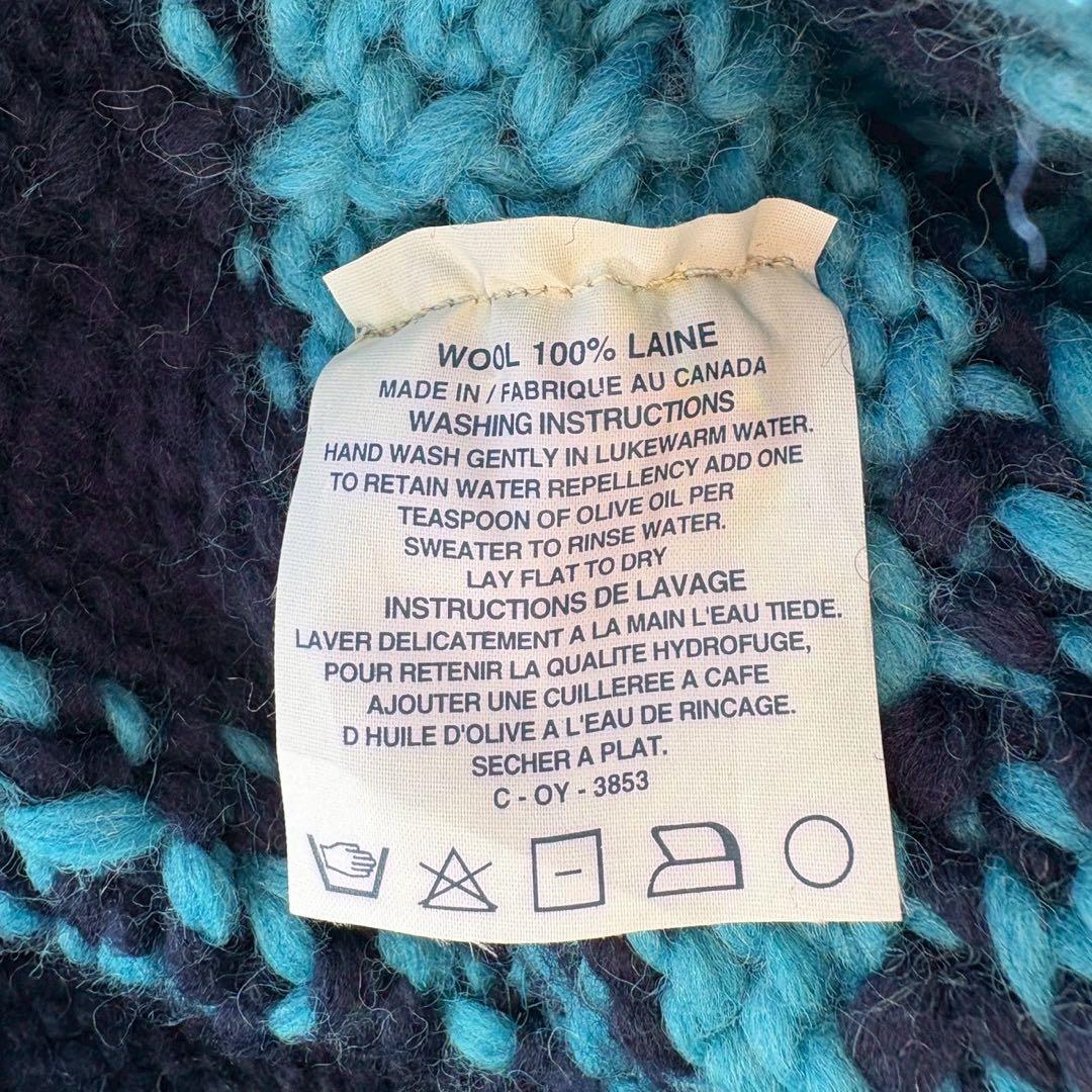 肉厚◎ カナダ製　Kanata カナタ　ハーフジップ　カウチン　セーター　ニット