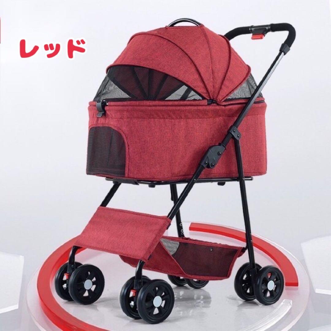 ペットカート　グレー　犬用カート　折りたたみ　おでかけ　散歩　キャリー　犬　猫