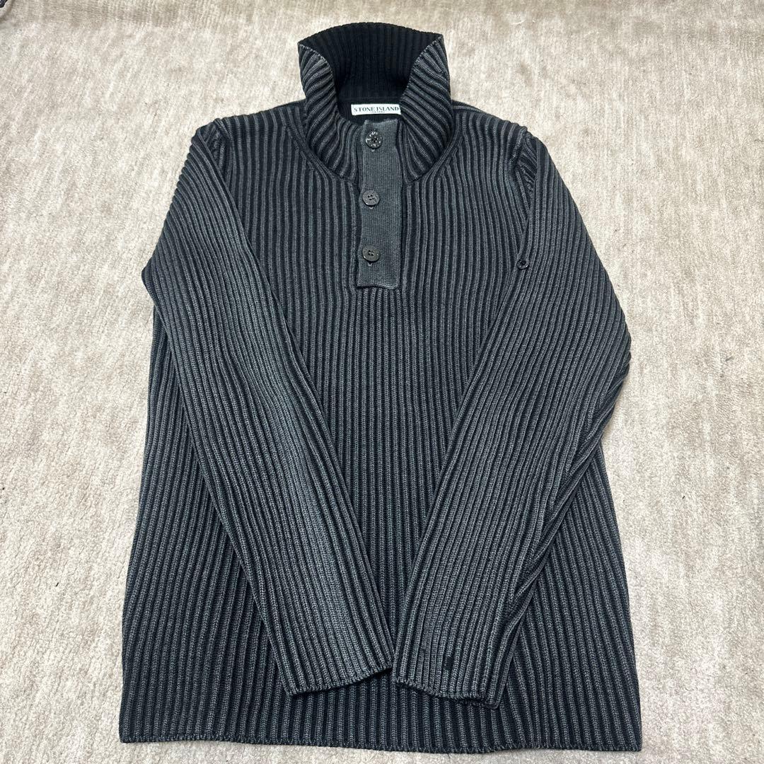 ストーンアイランドリブジップニット