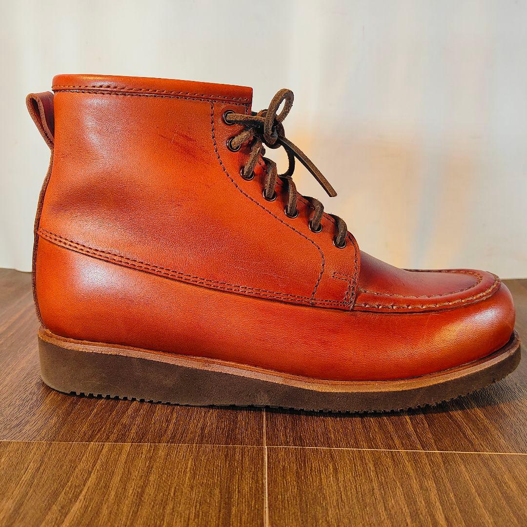 【未使用級極美品】HEELANDTOE　高級バーガンディワークブーツ　イタリア製