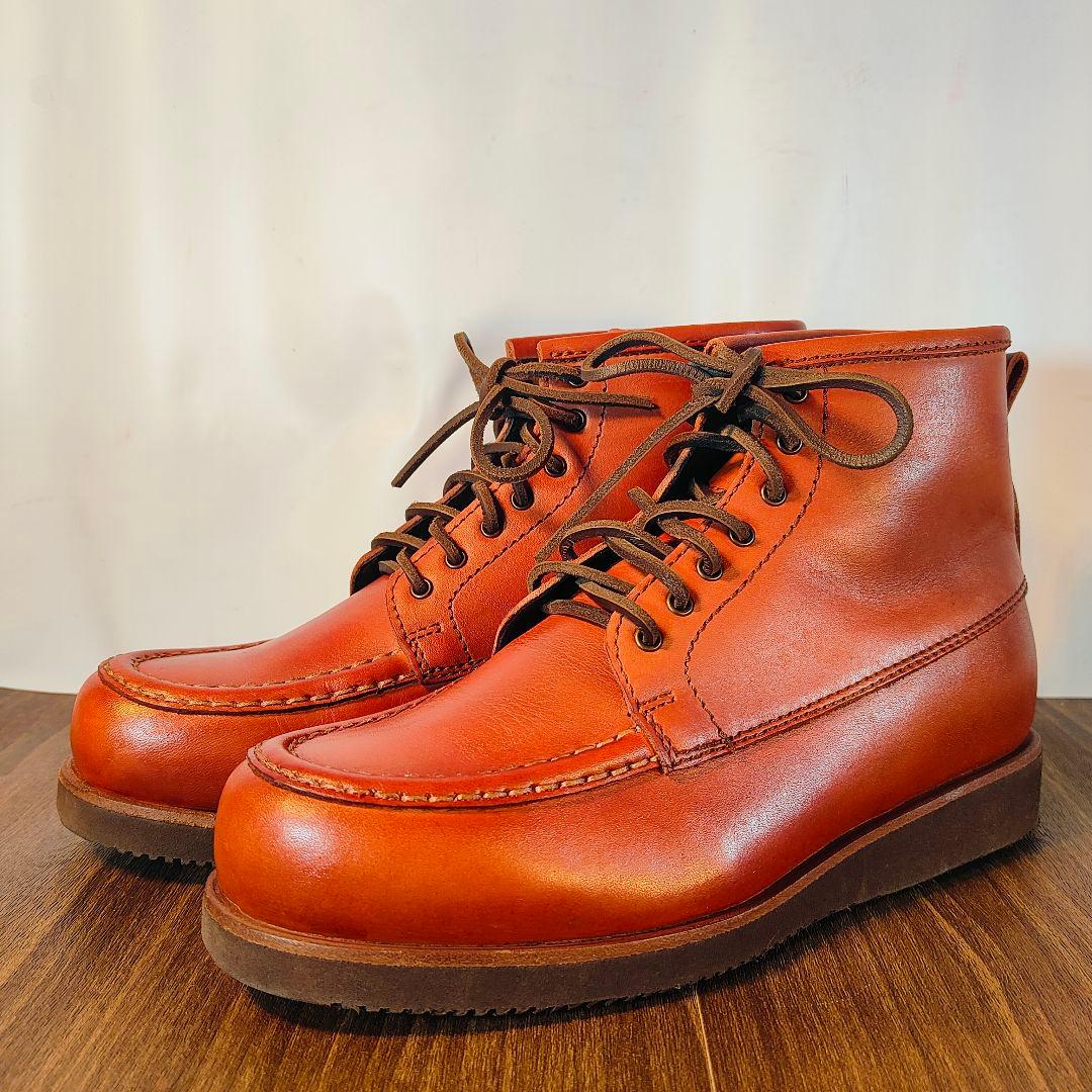 【未使用級極美品】HEELANDTOE　高級バーガンディワークブーツ　イタリア製