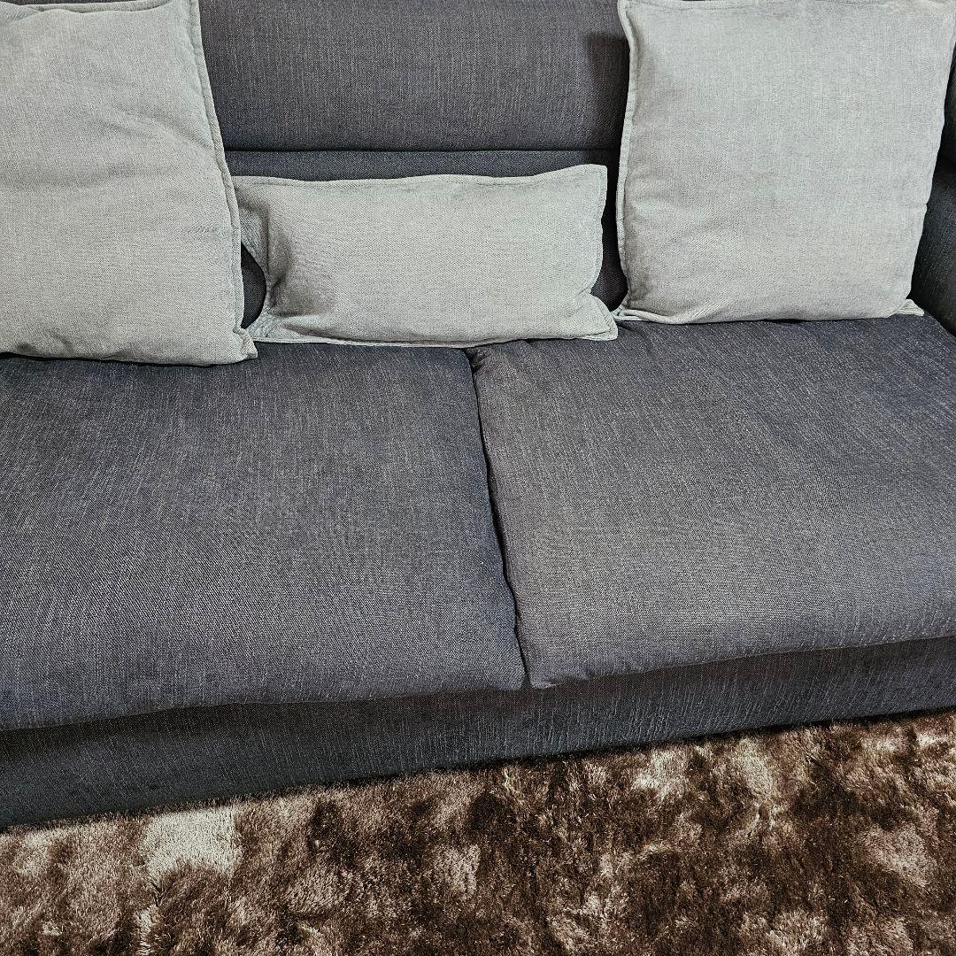 ニトリ 3人掛けソファ ダークグレー