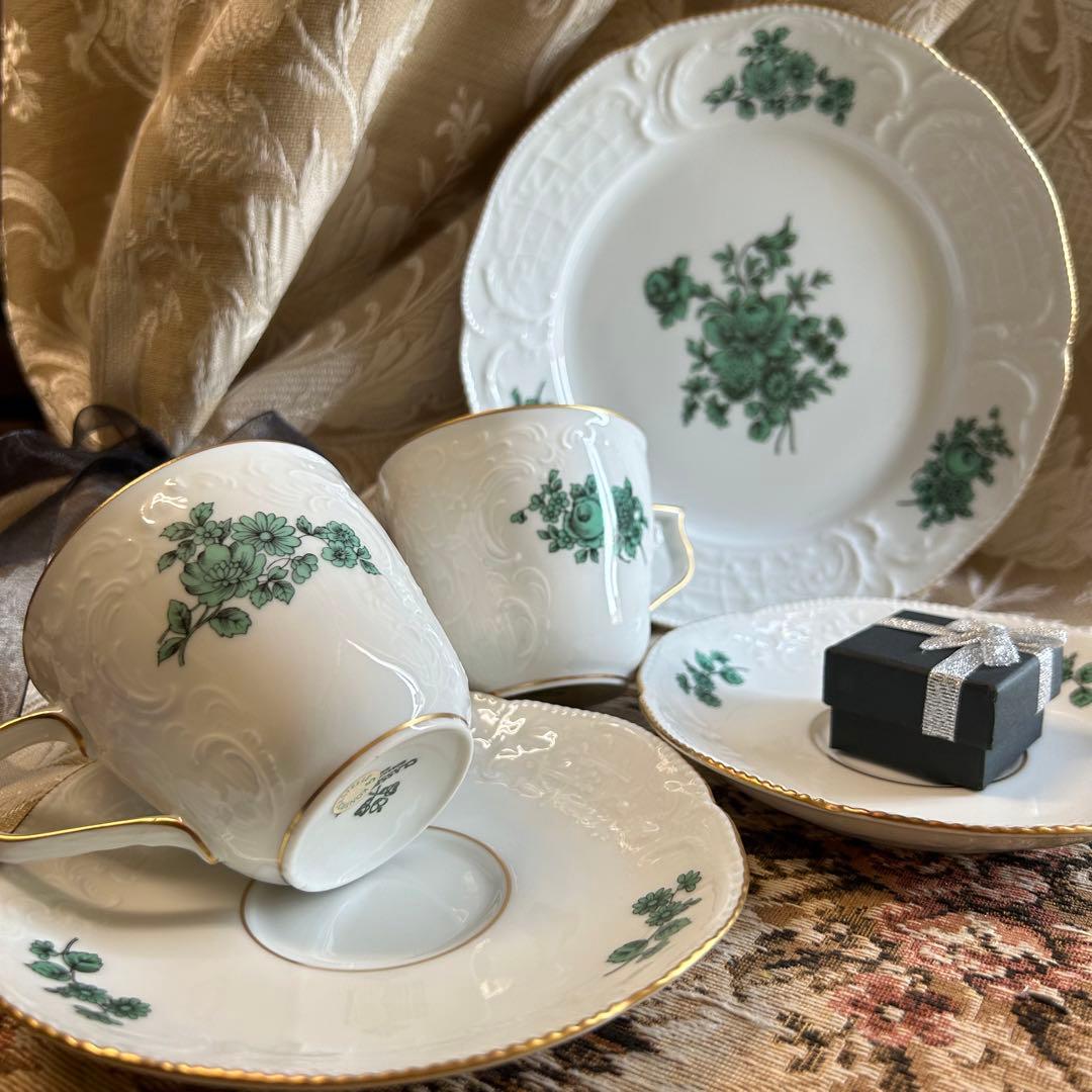 ドイツ製 Rosenthal サンスーシ宮殿の庭園 ― マイセンフラワーグリーン