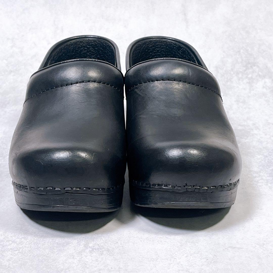 ☆美品☆【ダンスコ】サボサンダル (37) プロフェッショナル 厚底 レザー　黒