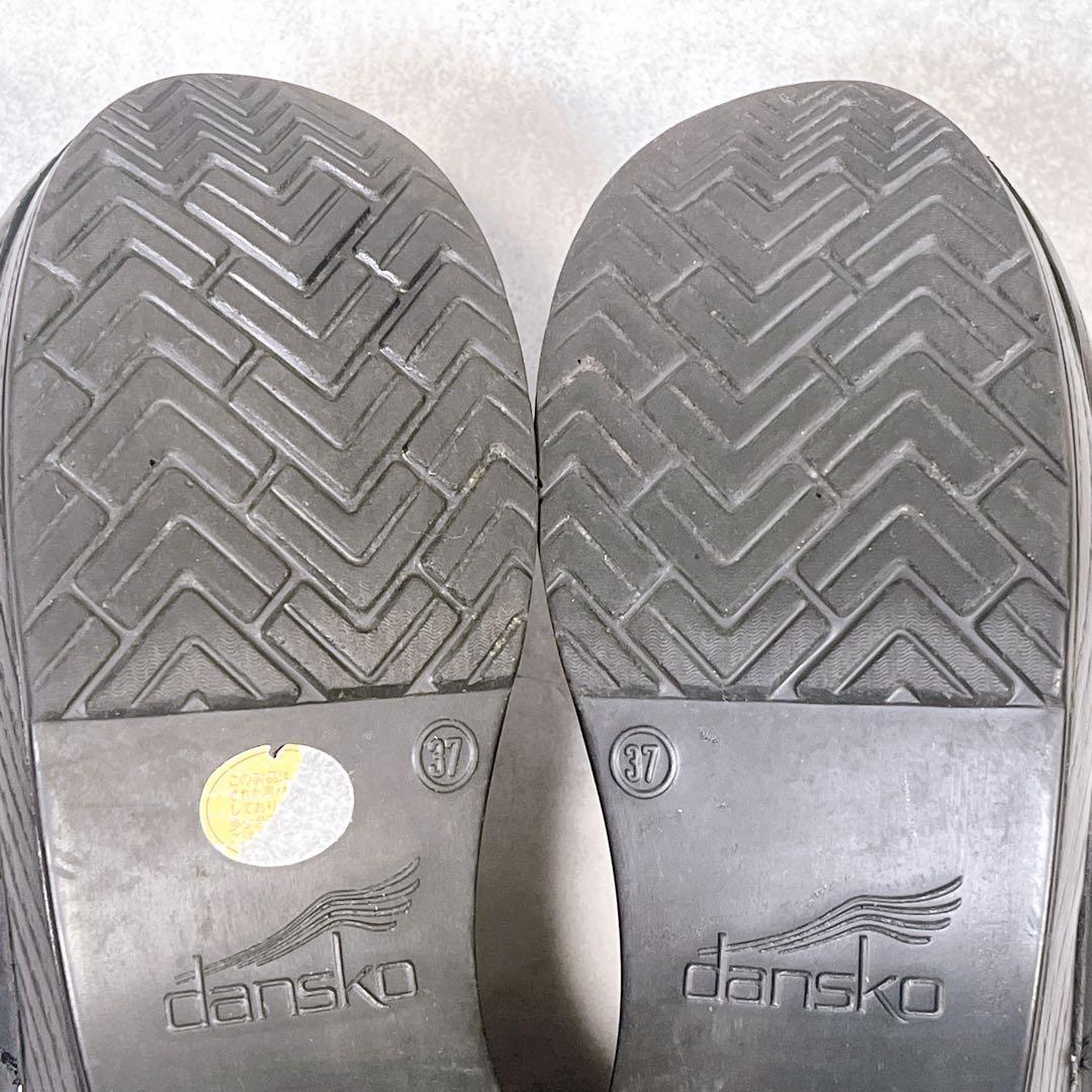 ☆美品☆【ダンスコ】サボサンダル (37) プロフェッショナル 厚底 レザー　黒