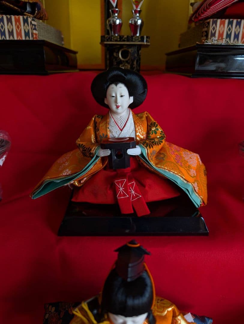 送料込【3出品全て落札必須 3/3】ひな人形 7段 15人飾り 40号（人形）