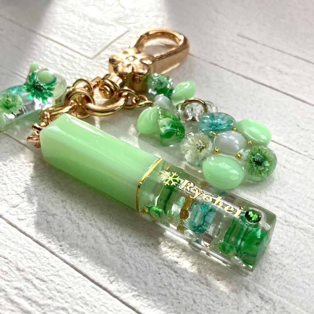 なおページ　Man名入れレジンキーホルダー、チャーム9点