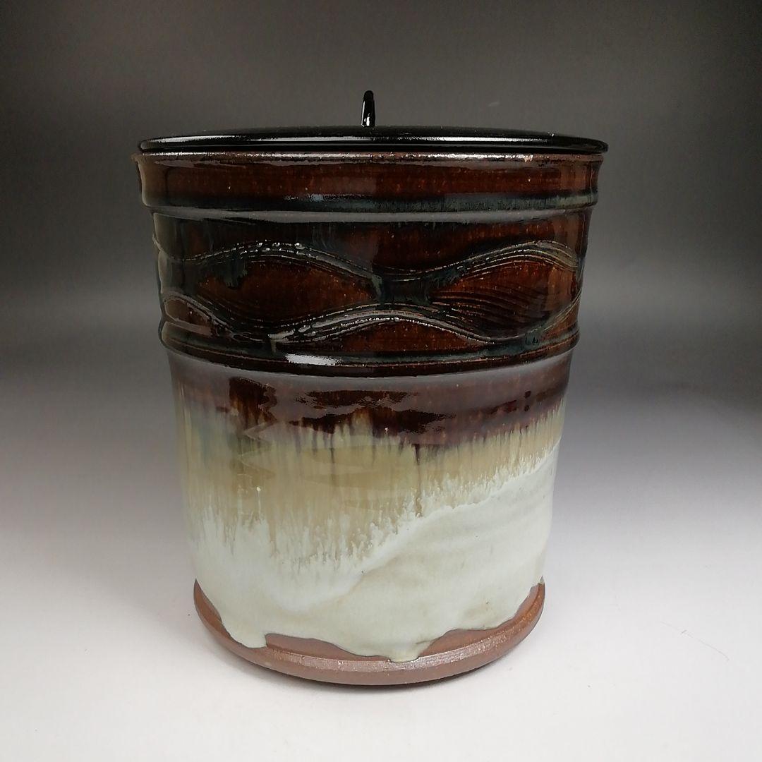 Ｔ９５５　水指　『朝鮮唐津　一重口水指』『加藤春永 造』　共箱　茶道具