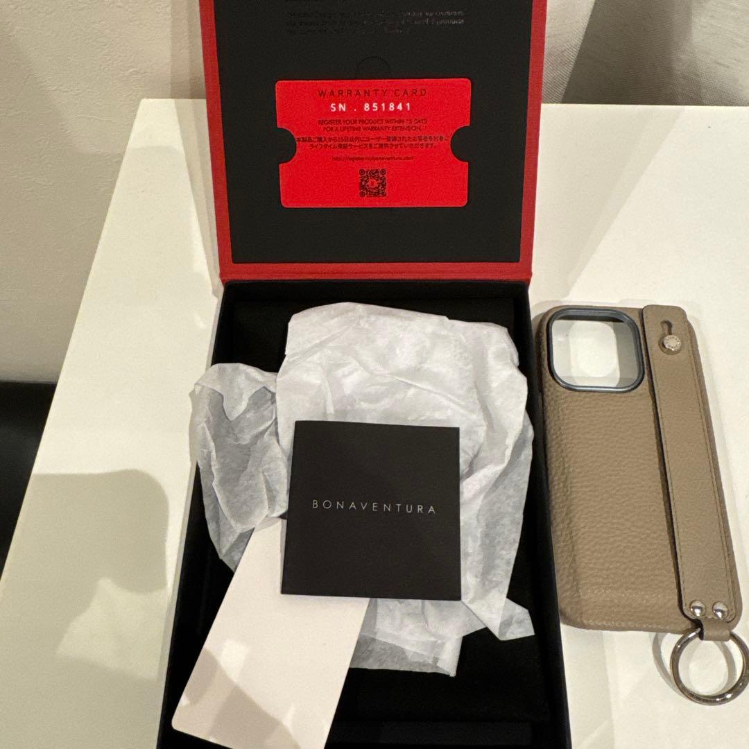 【正規品】BONAVENTURA ベージュ iPhoneケース 15pro用