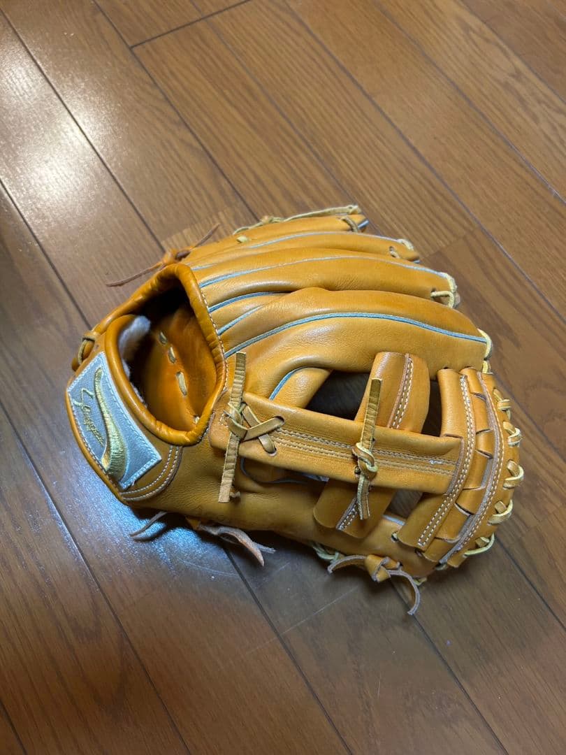 スラッガー　内野手用　オレンジ レザー 軟式グローブ