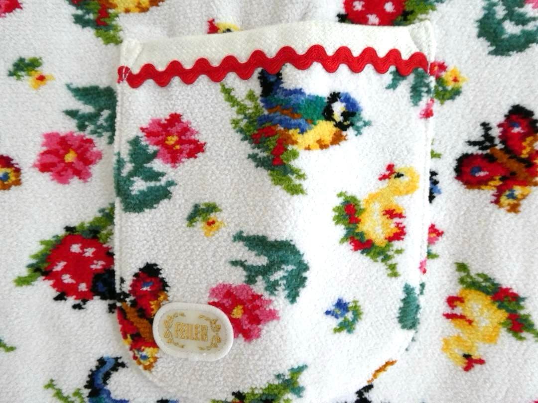 【フェイラー】　ハイジ エプロン ホワイト　未使用　シュニール織