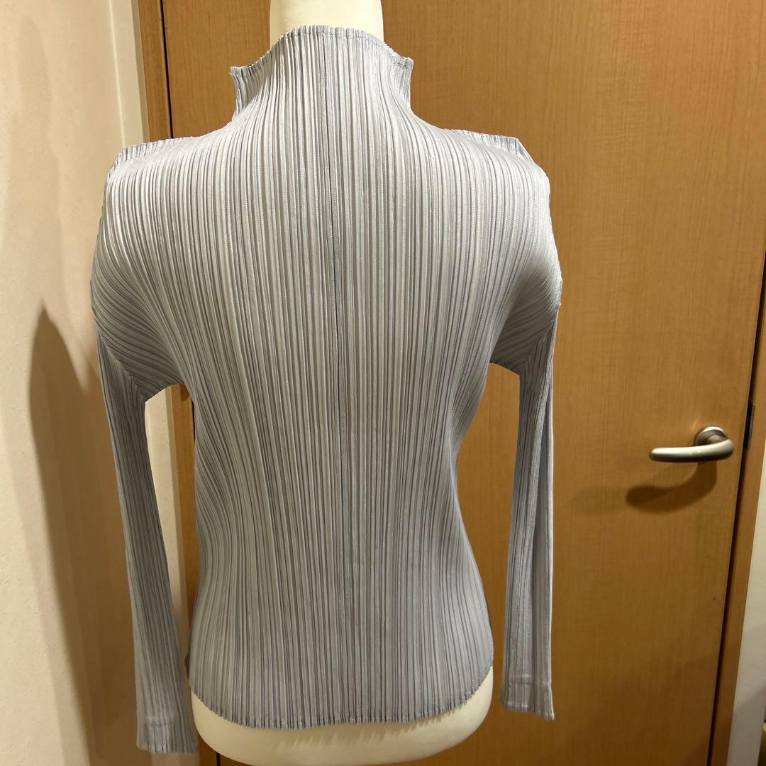 ⭐️プリーツプリーズベーシックアイスグレートップス極美品⭐️