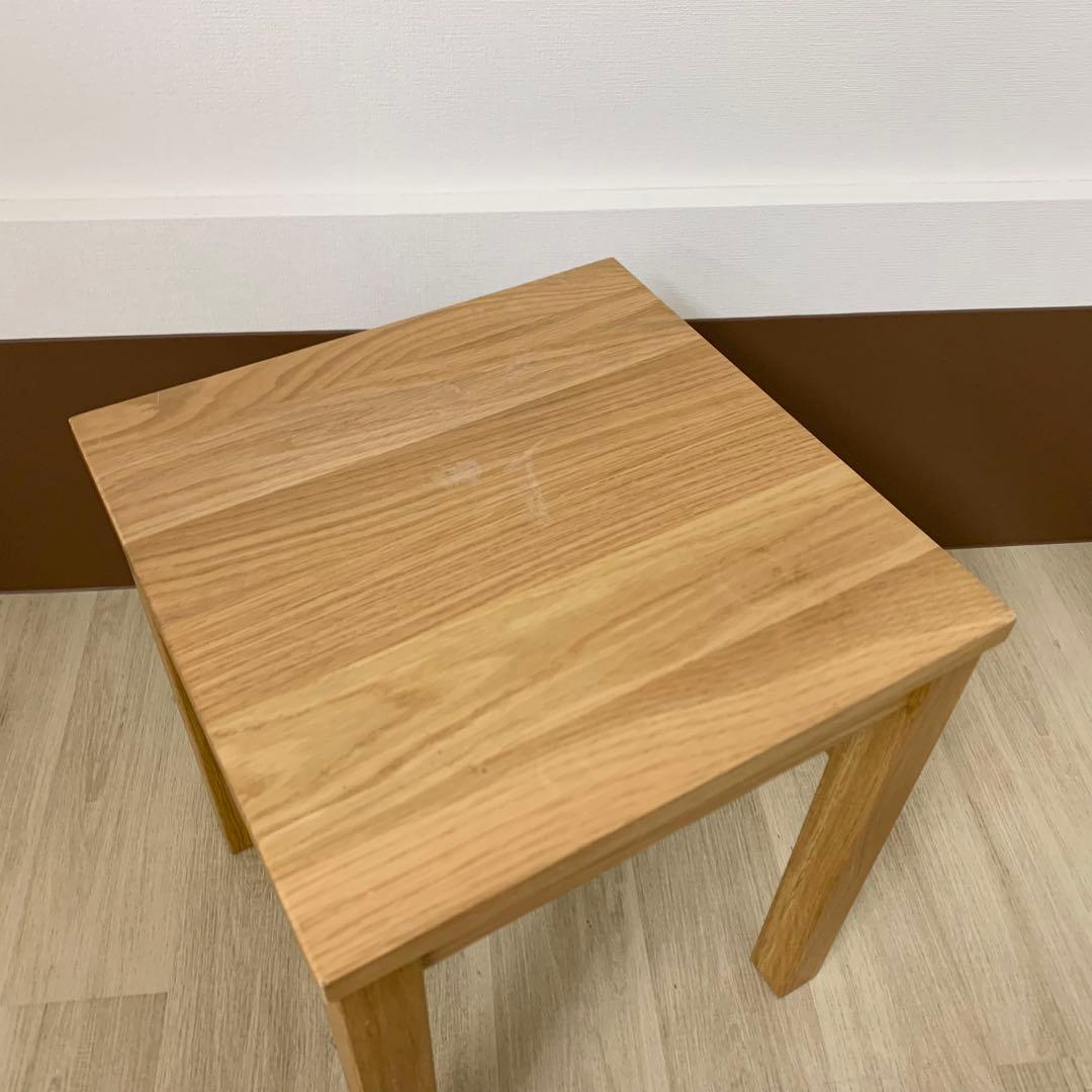 MUJI 無印良品 サイドテーブルベンチ 無垢材
