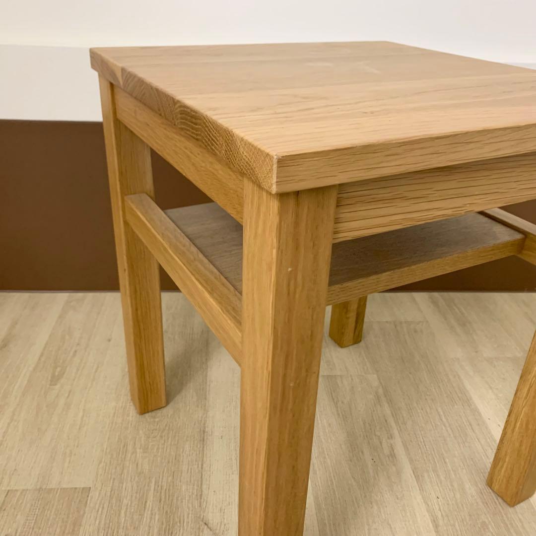 MUJI 無印良品 サイドテーブルベンチ 無垢材