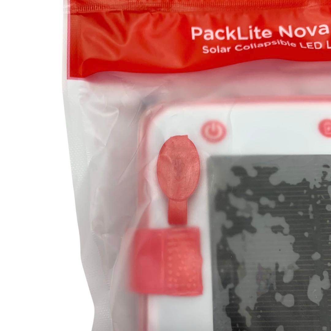 【未使用】シュプリーム ソーラー充電式 折りたたみ LED ランタン 赤×白