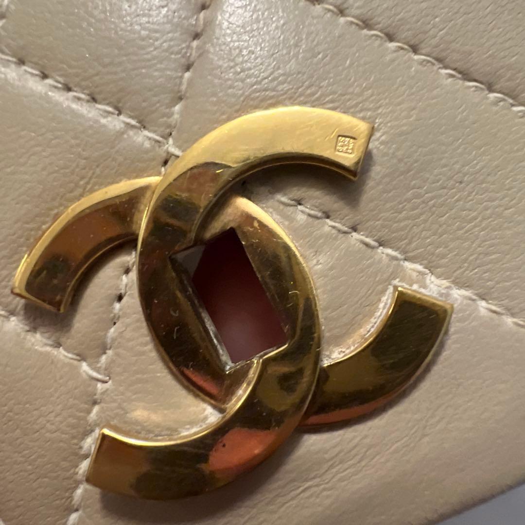 【超希少】CHANELシャネルベージュラムスキンショルダーバッグ ヴィンテージ