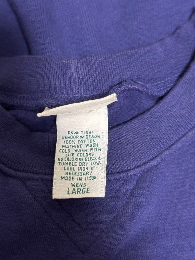 80s LLBean 前V ロゴスウェット　made in USA