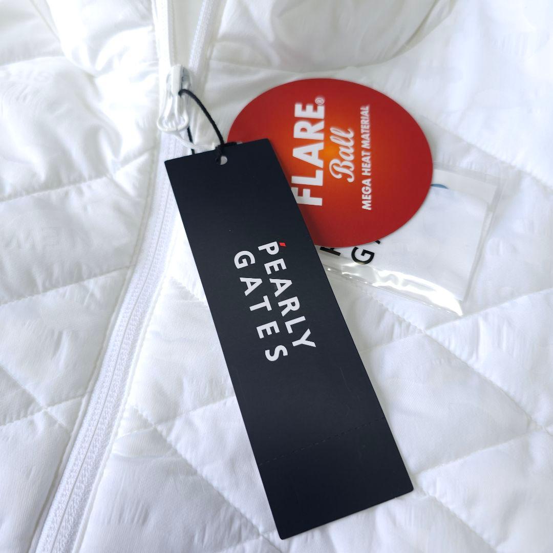 新品パーリーゲイツ】2025年Nyストレッチ中綿フーディブルゾン カモフラ白LL